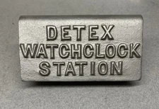 Vintage Detex Security Guard Watch clock Station Wall Box Metal ~ No Key