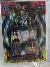 2024 Panini Select - Concourse Olumuyiwa Fashanu #66 Red & Yellow Shock Prizm...
