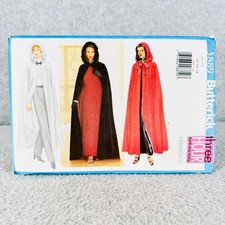 Butterick 5889 Lined Cape with Hood Flared Loose Misses Size 14-18 Pattern Easy