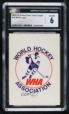 1972-73 O-Pee-Chee WHA Team Logos World Hockey Association Logo CGC 6 7b5