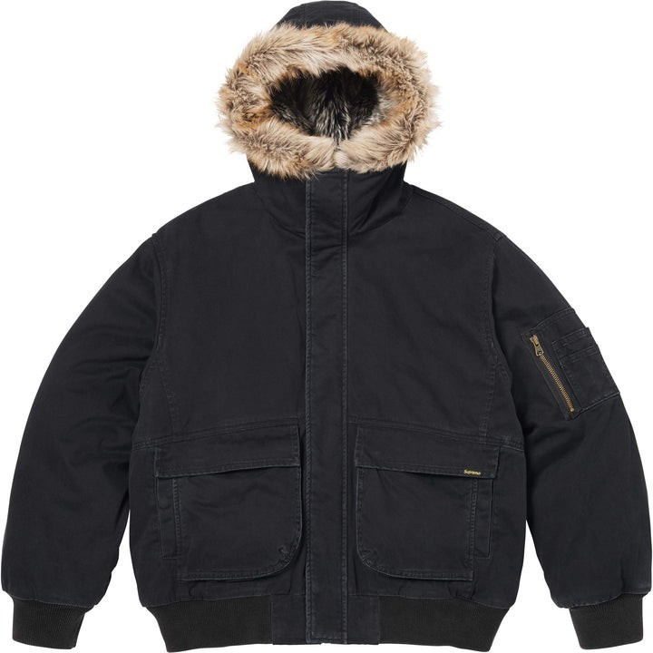 Supreme Reversible Faux Fur Hooded Work Jacket Black 3M Thinsulate