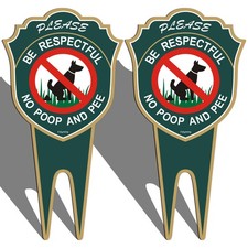 No Poop And Pee Dog Yard Signs 12  x 6  No Dog Poop Yard Signs Double