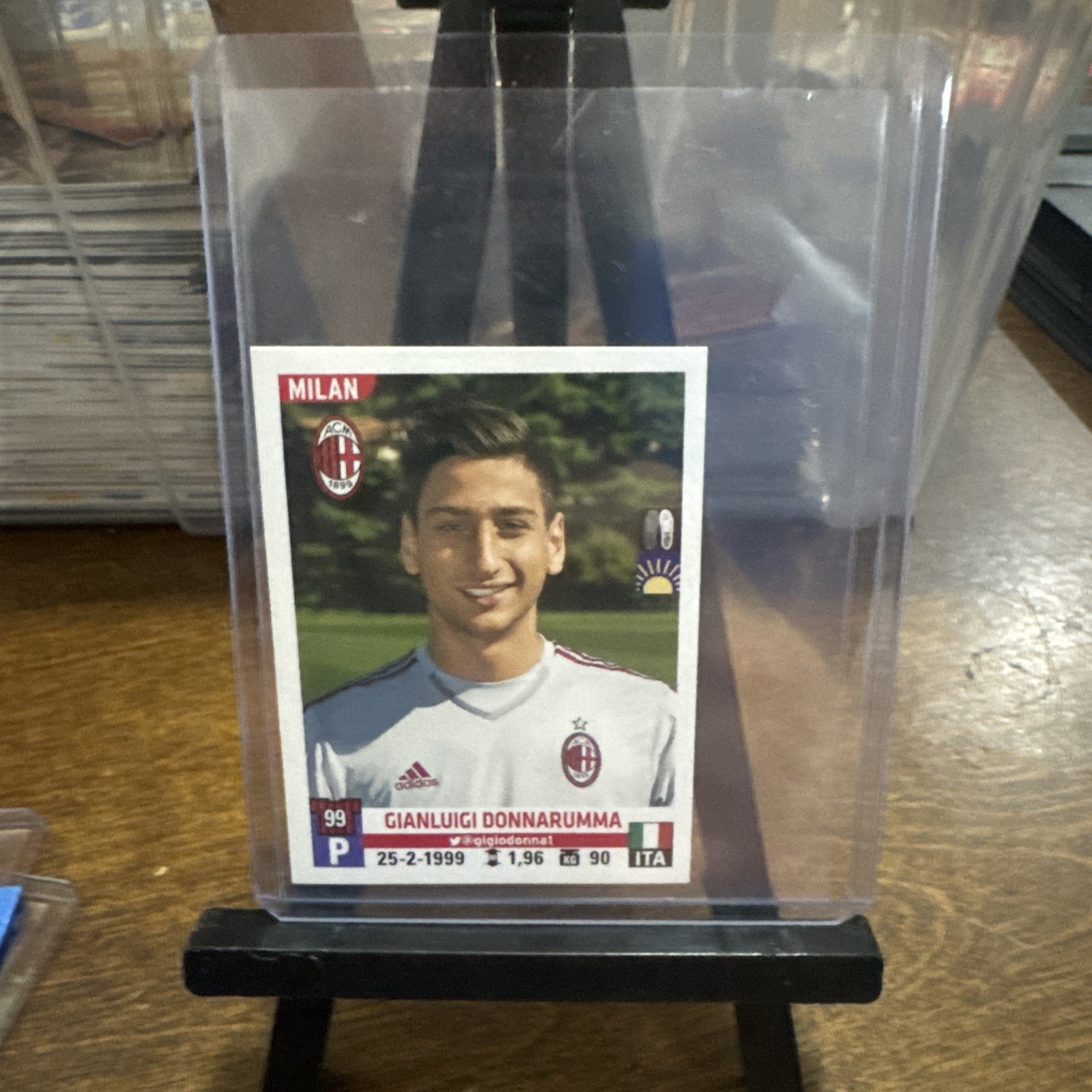 2015-16 Gianluigi Donnarumma Rookie Milan Sticker Soccer Panini Calciatori #359
