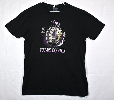 Star Wars TeeTurtle You Are Doomed Graphic T Shirt Black Womens Large