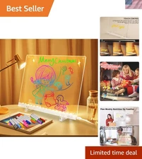 LED Note Board with Colors 12-Color Illuminated Acrylic Drawing Board - Dry-E...