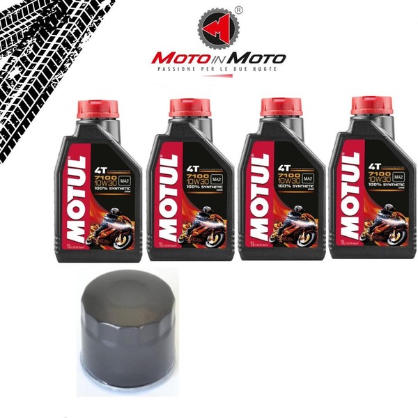 ÖLwechselkit Motul 7100 10W30 + Yamaha MT-07 Filter Von 2014 Bis 2019-image