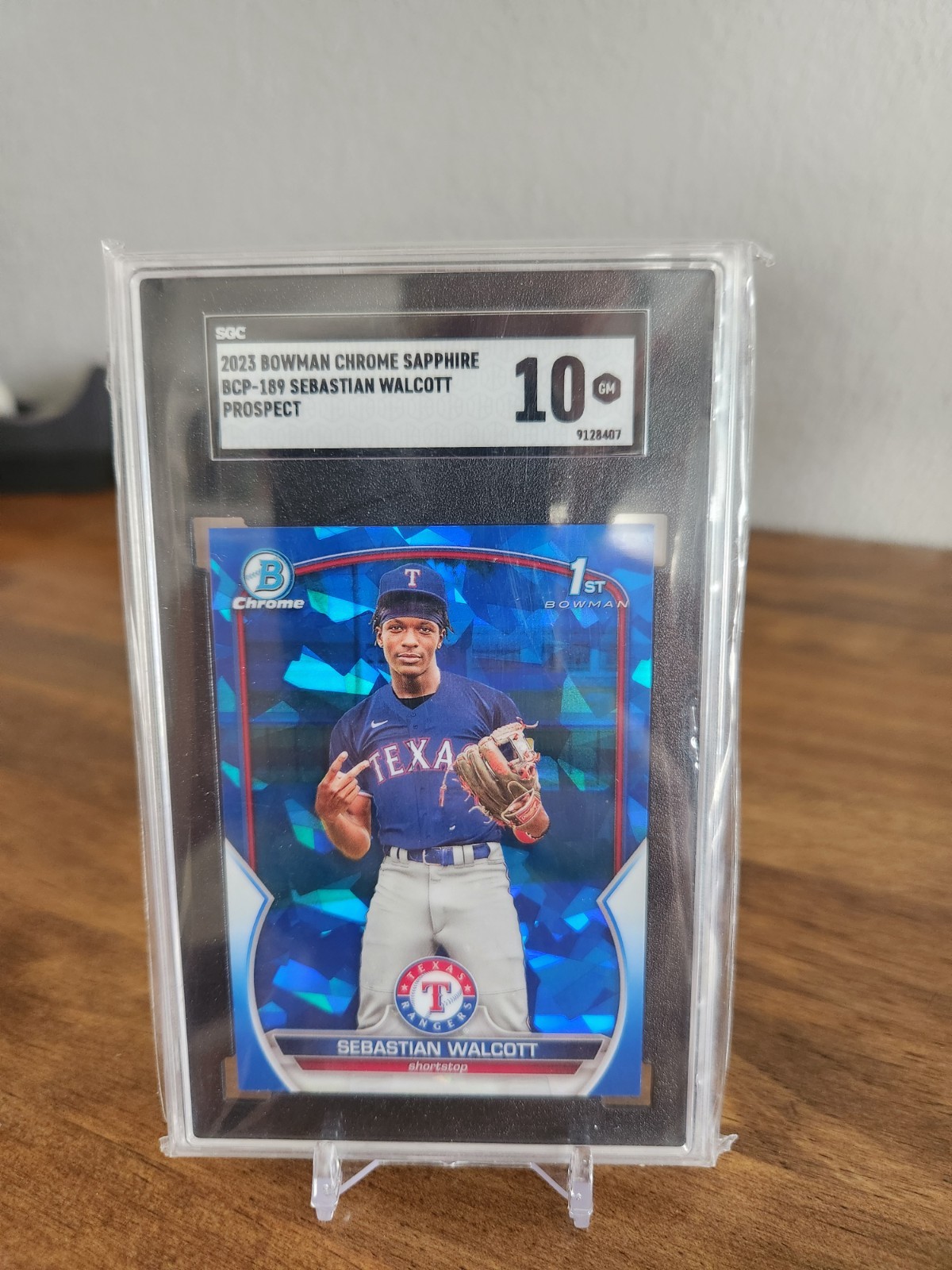 2023 Bowman Chrome Sapphire Edition Prospects Sebastian Walcott #BCP-189 SGC 10