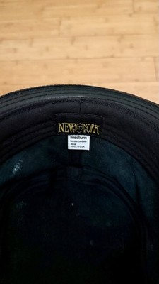 Lambskin Stingy Black Retro Bucket Hat - New York Hat Co MEDIUM 56