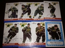 2000-01 Topps Heritage Dallas Stars Team Set 8 Cards Brett Hull Mike Modano