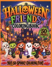 Halloween Coloring Book For Kids: 50 Fun and Easy Coloring Pages
