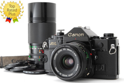 2Lens [ MINT ] Canon A-1 Black 35mm Film Camera NFD New FD