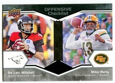 2017 Upper Deck CFL Mike Reilly Bo Levi Mitchell Card #100 Checklist