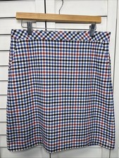 Talbots Gingham Plaid Cotton Blend Skirt Career Office Preppy Women s Size 8