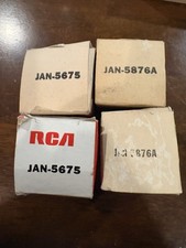 4 VINTAGE RCA JAN-5675 UHF TRANSMITTING TRIODE PENCIL TUBES NOS NIB