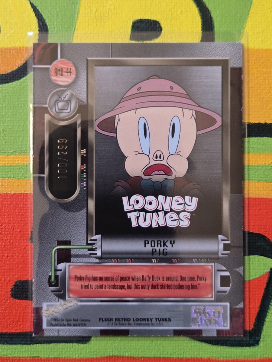 Porky Pig- Red Dots /299- 2024 Fleer Retro Looney Tunes- Metal