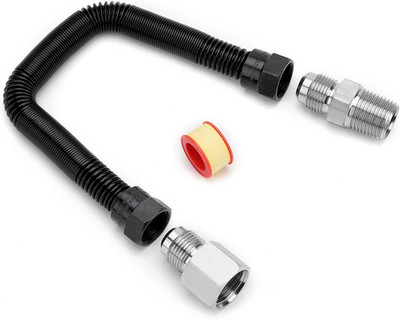 1/2'' OD X 3/8'' ID 12'' Non-Whistle Flexible Flex Gas Line Connector Kit for NG or