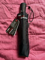 Totes Automatic Windproof Compact Folding Umbrella - Black, One Size, Men (BNWT)