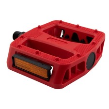 Se Bikes 12 O-clock Nylon Bmx Platform Pedals 916 Chomoly Spindle Red