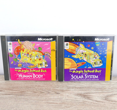 Magic School Bus Explores the Human Body & Solar System PC CD-ROM Win Mac