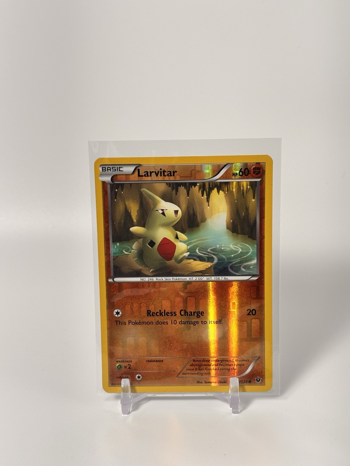Pokemon TCG - Larvitar (40) Reverse Holo Common XY - Fates Collide 40/124 NM