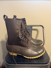 L.L.Bean Maine Hunting Shoe Duck Boots Mens 7 W Brown Made in USA 206042