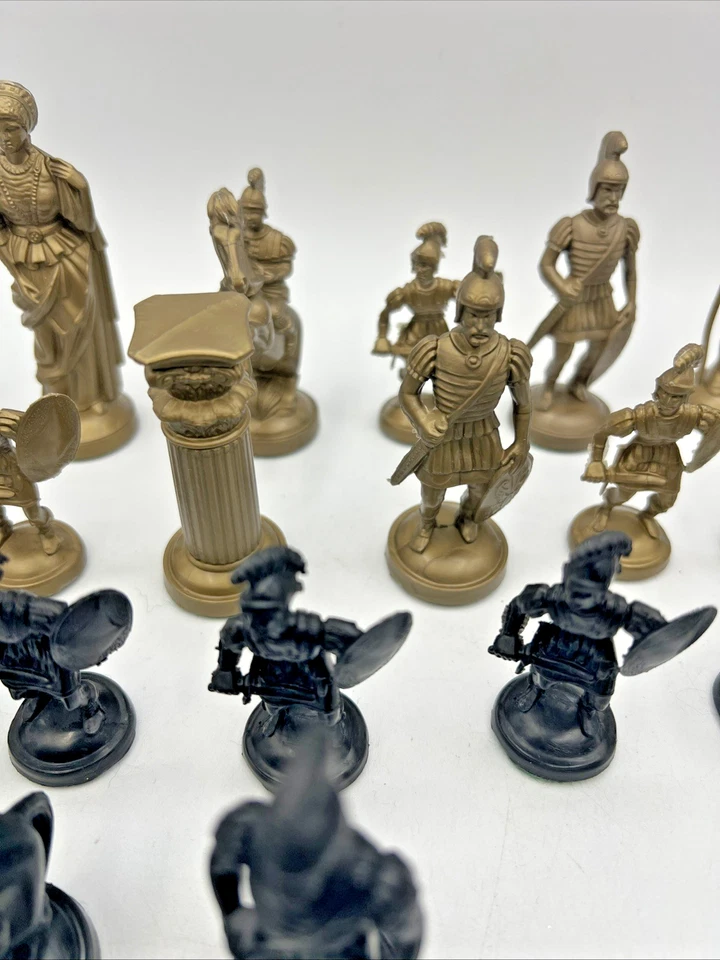 Greek Roman Warrior Chessmen Replacement Lot 36 Pieces Soldiers 4.25" Figures - Image 4 of 4
