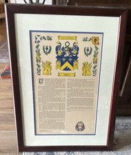 Gilmore Family Coat of Arms Framed Genealogy Print with Heraldic Symbols 18&rdquo;x24&rdquo;