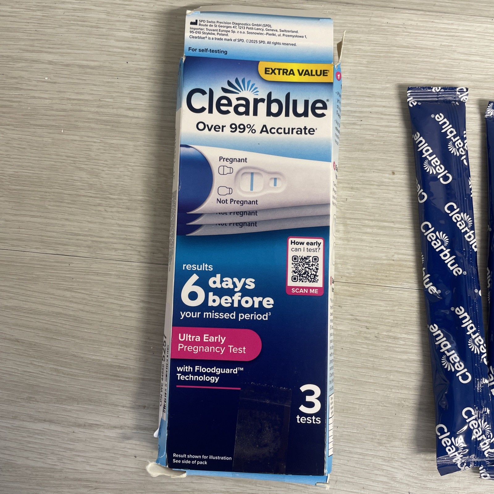 Clearblue Pregnancy Tests, Results 6 Days Early, 3Tests, Expiry date 03/28