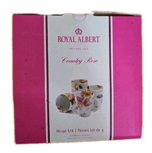 Royal Albert Old Country Roses 4Pc Mug Set NEW