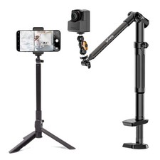 3-in-1 Monopod, Phone Action Camera Tripod, Clamp Mount, 360 Rotation Uni...