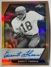 2026 Leaf Metal Emmitt Thomas Auto Autograph Base Prismatic Gold On Card #d 1/1