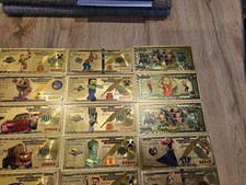 24k Gold Foil Plated Minnie Mouse & Mickey Mouse Banknote Set Disney
