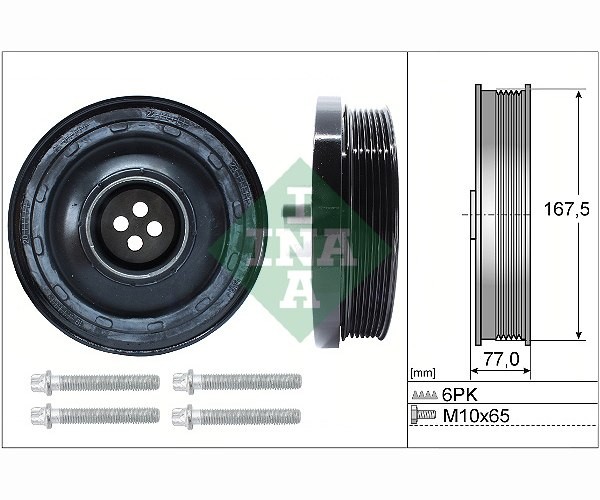 Crankshaft pulley with vibration damper 544 0137 20 INA for BMW 1 Sports Hatch 3 - Image 14