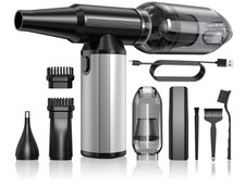 Plumero aire comprimido 2en1 soplador aspirador 180W 6000mAh 3 niveles limpieza,