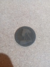 1900 One Penny Queen Victoria British Coin Great Britain 1d