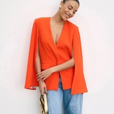 Rodebjer Gia Blazer Cape Orange Size L