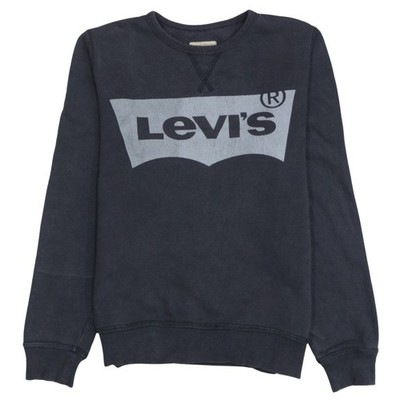 Levi's Damen schwarz Logo Rundhalsausschnitt Pullover Sweatshirt Gr. 14