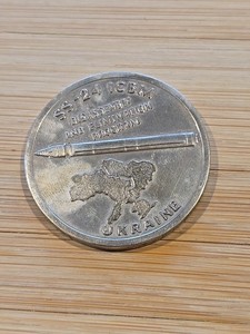 SS-24 I.C.B.M. Disassembly Elimination Program Commemorative Coin Ukraine DTRA