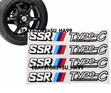 1 Set8pcs Car Wheel Rims Stickers Ssr Type C Transparent Stickers