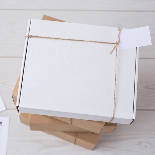 White Literature Mailers 7 x 3 5/8 x 2 1/8" ECT-32B 50/Case - Picture 6 of 6