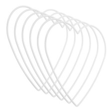 6 Inch Heart Dream Catcher Rings, 6 Pcs Wreath Floral Ring Hoop, White