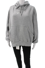 Nike Womens Gray Cowl Neck Pullover Hoodie Long Sleeve Size L
