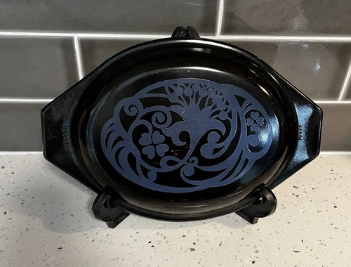 HTF Vintage 1970 Pyrex Midnight Bloom 043  1-1/2qt Casserole Dish lid - LID ONLY