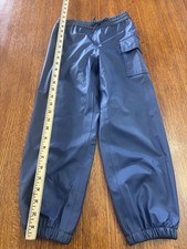 Boy's Girl's HATLEY Navy Blue SPLASH Rain Waterproof Pants Kids Size 6