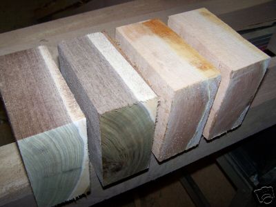 TWO EACH BEAUTIFUL CHERRY/WALNUT BOWL BLANKS LATHE TURNING BLOCKS 6 X 6 X 3''