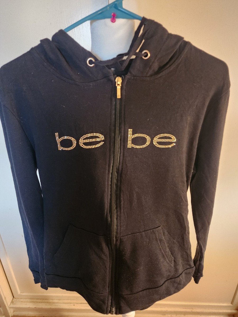 Women's bebe sport black zip up hoodie-Size M | eBay