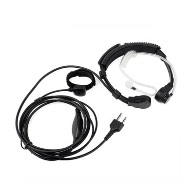 Walkie Talkie Throat Microphone Earpiece Headset Mic For Midland LXT210, LXT216