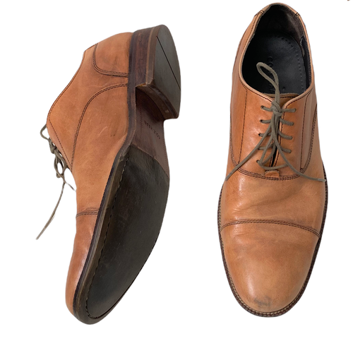Leather Cap Toe Dress Shoes Lace Up 