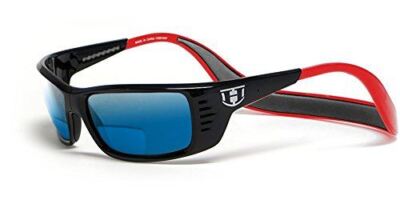 Hoven MEAL TICKET Clic Magnetic Polarized Sunglasses Black RED/Blue Mirror+2.50