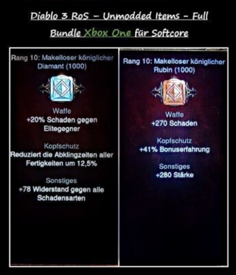 Diablo 3 - Ps4/Ps5/Xbox One/Nintendo Switch - Makellose Diamanten - 1000 Stück